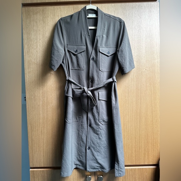 Billy Reid Dresses & Skirts - Billy Reid khaki green button front dress, size M